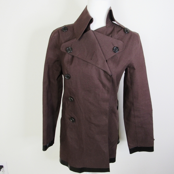BURBERRY Double-breasted  Dark Brown Trench Coat 8 - Picture 2 of 10